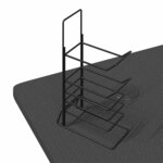 vidaXL Bureau de jeu à LED en forme de Z noir 110x60x75 cm