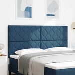 vidaXL Tête de Lit en Tissu Geometric Manuel Bleu foncé 180 cm tissu