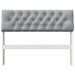 vidaXL Tête de lit capitonnée Gris clair 100 cm Pin massif