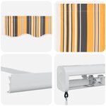 vidaXL Store rétractable manuel à rayures multicolores 350x250 cm