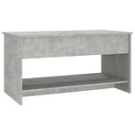 vidaXL Table basse gris béton 102x50x52 5 cm bois d'ingénierie
