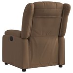 vidaXL Fauteuil inclinable électrique Marron Tissu