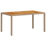 vidaXL Ensemble de salle à manger pour jardin 5 Pièces Beige Poly rotin
