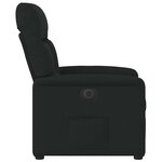 vidaXL Fauteuil inclinable électrique Noir Tissu
