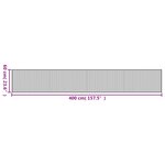 vidaXL Tapis rectangulaire naturel clair 60x400 cm bambou