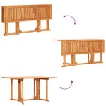 vidaXL Table pliable de jardin papillon 150x90x75 cm Bois teck solide