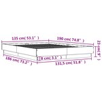 vidaXL Cadre de lit avec lumières LED chêne marron 135x190 cm