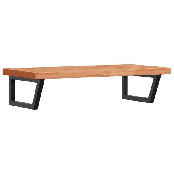 vidaXL Étagère de vasque murale acier et bois massif de hêtre