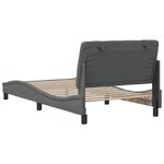 vidaXL Cadre de lit sans matelas gris foncé 100x200 cm tissu