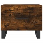 vidaXL Tables basses 2 Pièces chêne fumé 50x50x40 cm bois d'ingénierie