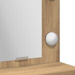 Coiffeuse vidaXL avec éclairage LED en chêne artisan  50x41x135 cm