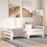 vidaXL Lit coulissant sans matelas blanc 2x(90x200) cm