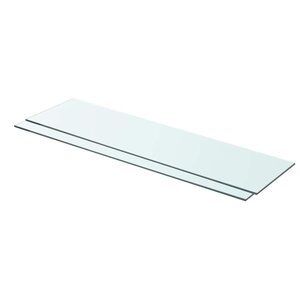 vidaXL Panneaux d'étagère 2 Pièces Verre Transparent 80 x 20 cm