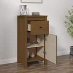 vidaXL Buffet marron miel 40x35x80 cm bois massif de pin