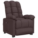 vidaXL Fauteuil inclinable électrique Marron foncé Tissu