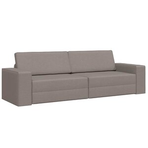 vidaXL Canapé-Lit 200cm Taupe tissu