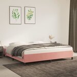 vidaXL Cadre de lit Rose 200x200 cm Velours