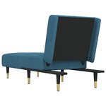 vidaXL Chaise longue bleu velours