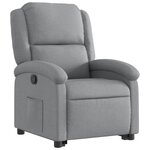 vidaXL Fauteuil inclinable Gris clair Tissu