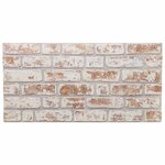 vidaXL Panneaux muraux 3D 10 Pièces rouge et blanc 100x50 cm EPS