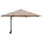 vidaXL Parasol de jardin Taupe et Noir 248 x 248 x 148 cm