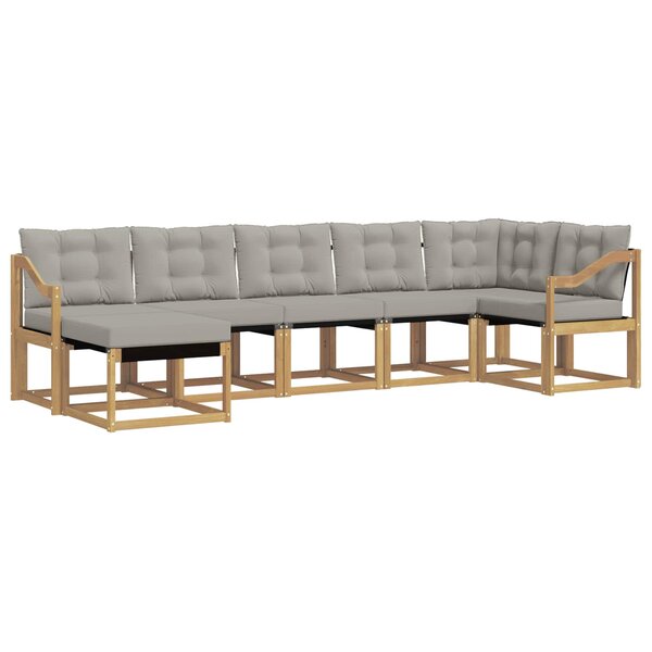 vidaXL Ensemble de canapés d'extérieur avec coussin 7 Pièces