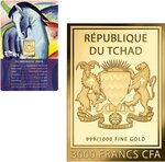 Pièce de monnaie en Or 3000 Francs g 0.031 (1/1000 oz) Millésime Gold Gift BLUE HORSE I