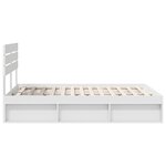 vidaXL Cadre de lit avec tête de lit Blanc 160 x 200 cm Pin massif