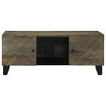 vidaXL Table basse noir 100x54x40 cm bois massif de manguier
