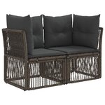vidaXL Ensemble de canapé de jardin 10 pc Gris polyrotin