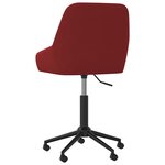 Vidaxl chaise pivotante de salle à manger rouge bordeaux velours