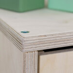 Meuble de rangement NABOSKY verni 2x2