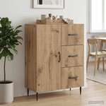 vidaXL Buffet Chêne artisanal 66 x 34 5 x 89 5 cm Bois d'ingénierie