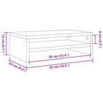 vidaXL Support de moniteur Blanc 42 x 24 x 13 cm Bois d'ingénierie