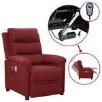 vidaXL Fauteuil électrique de massage Bordeaux Tissu