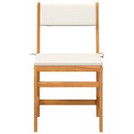 vidaXL Ensemble de balcon avec coussins 3 Pièces bois massif d'acacia