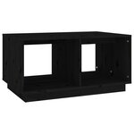 vidaXL Table basse Noir 80x50x40 cm Bois massif de pin
