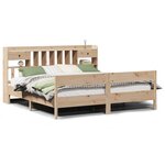 vidaXL Lit bibliothèque sans matelas 180x200 cm bois massif de pin
