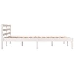 vidaXL Cadre de lit Bois massif de pin 140x190 cm Blanc