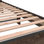 vidaXL Cadre de lit chêne marron 150x200 cm bois d'ingénierie et métal