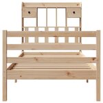 vidaXL Lit bibliothèque sans matelas 90x200 cm bois de pin massif