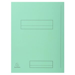Paquet De 50 Chemises Imprimées 2 Rabats Super 210 - 24x32cm - Vert Clair - X 5 - Exacompta