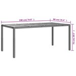 vidaXL Ensemble à manger jardin 9Pièces et coussins noir résine tressée