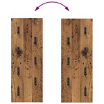 vidaXL Porte-manteau mural Montage mural Bois ancien 30 x 1.5 x 80 cm