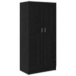 vidaXL Armoire Chêne noir 82 5 x 51 5 x 180 cm Bois d'ingénierie