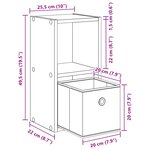 vidaXL Table de chevet 2 pc Gris béton 25 5 x 22 x 49 5 cm