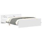vidaXL Cadre de lit sans matelas blanc 135x190 cm