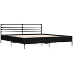 vidaXL Cadre de lit sans matelas noir 200x200 cm