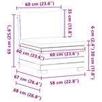 vidaXL Sofa de jardin milieu Bois d'Acacia Massif Marron