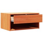 vidaXL Table de chevet avec tiroir 2 Pièces Marron cire 50 x 32 5 x 24 cm